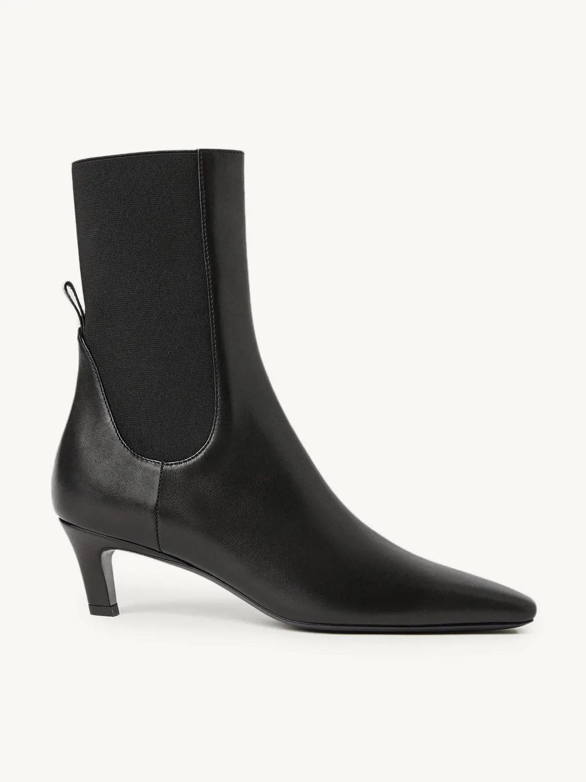 The Mid Heel Leather Boot by Toteme