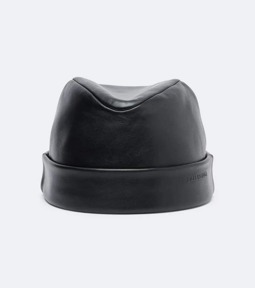 Leather Hat by Balenciaga