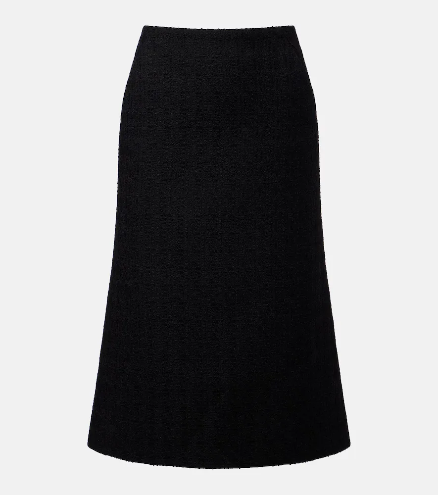 Wool and Mohair Midi Skirt by McQueen