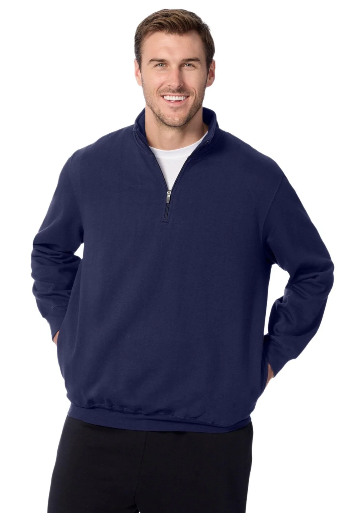 Fleece 1/4 Zip Sweatshirt by Kingsize