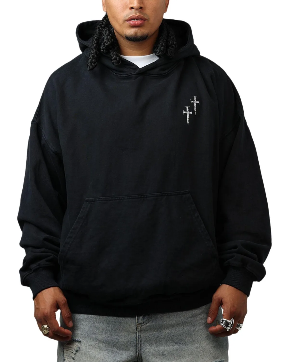 Ride or Die Boxy Hoodie Sweatshirt by Saint Morta