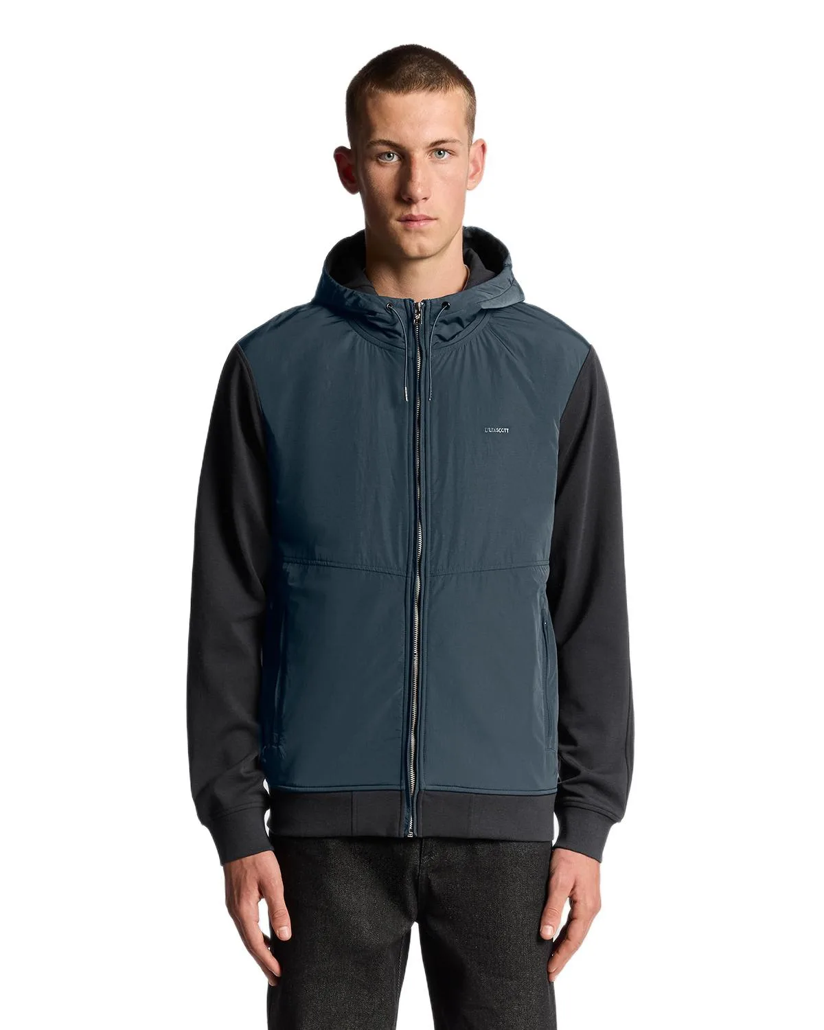 Half Raglan Hybrid Hoodie by Lyle & Scott
