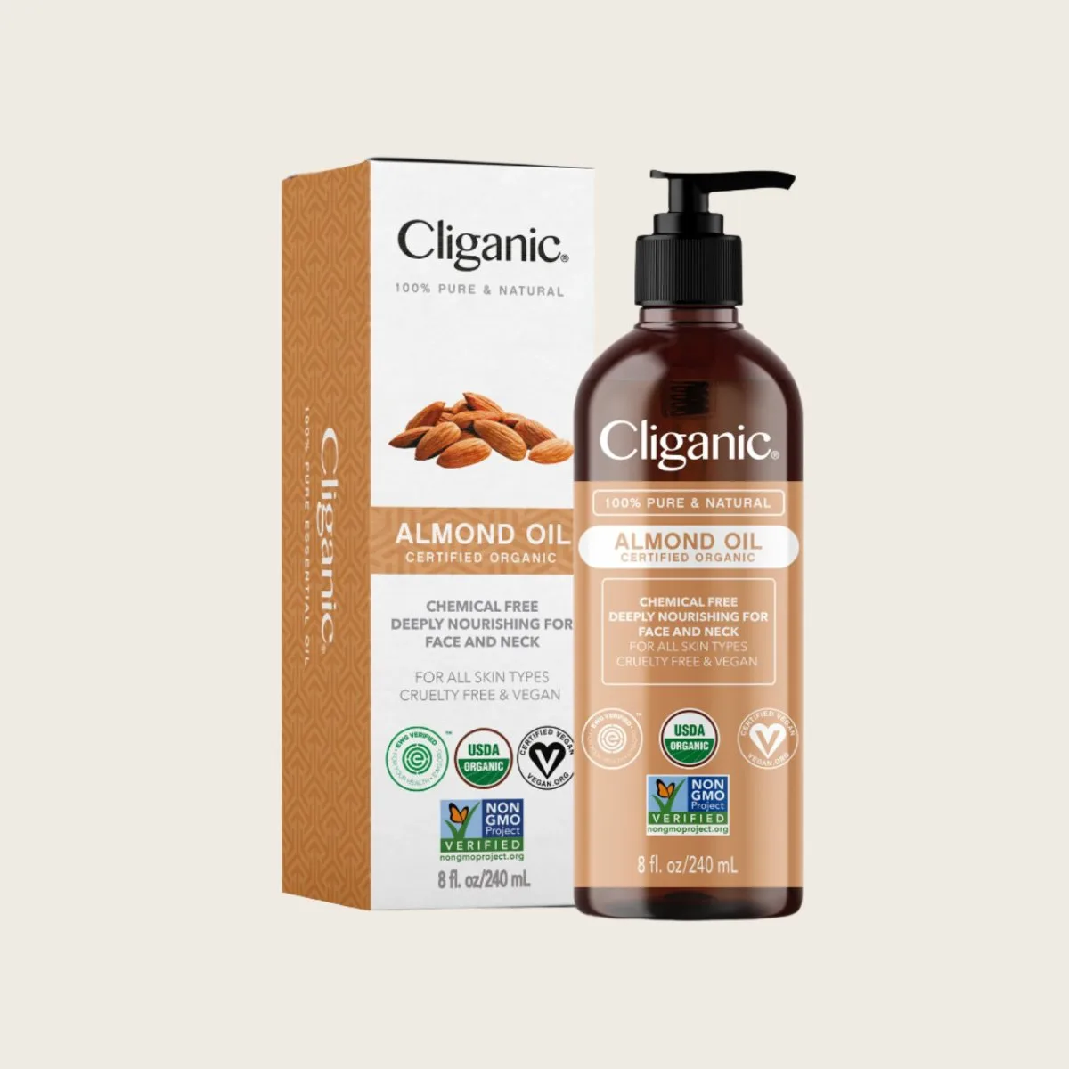 Organic Almond Oil by Cliganic