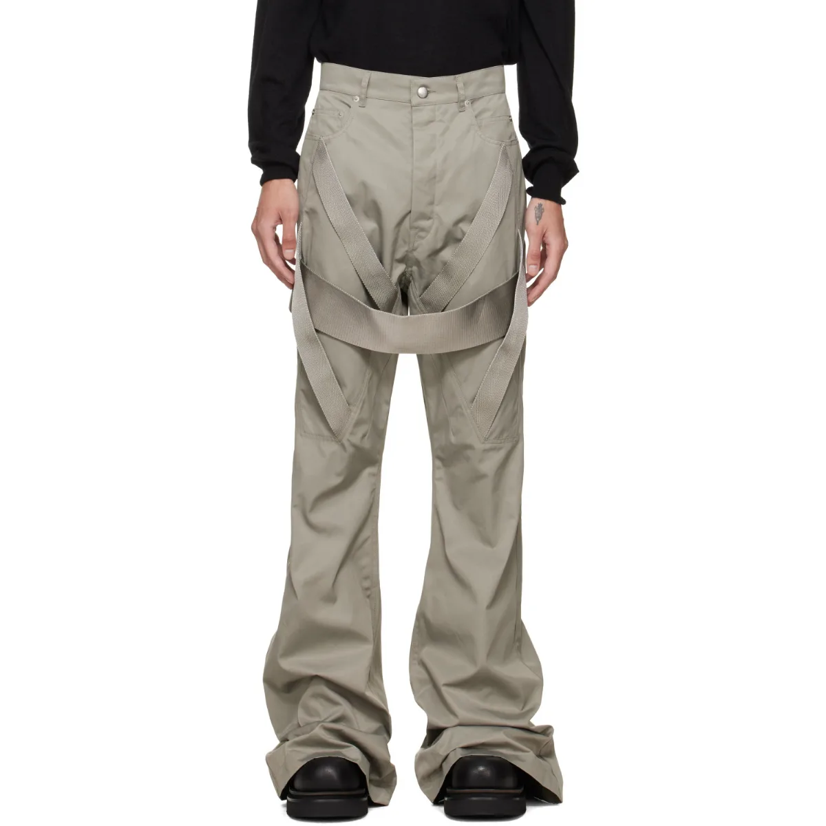 Tower Megastrapped Bolan Bootcut Trousers by Rick Owens
