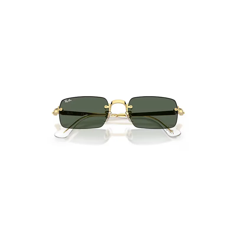 Rb3928 by A$ap Rocky Sunglasses Arista Gold Frame Green Lenses by Ray-Ban