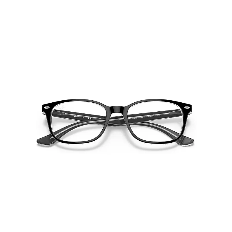 Rb5375 Optics Eyeglasses Black Frame Clear Lenses Polarized by Ray-Ban