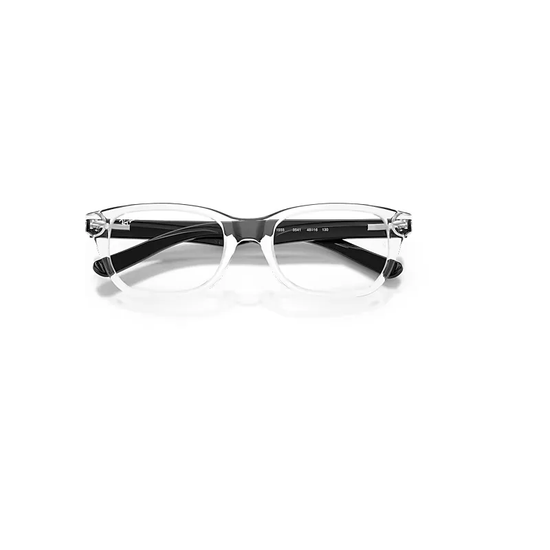 Rb1555 Optics Kids Eyeglasses Black Frame Clear Lenses Polarized by Ray-Ban