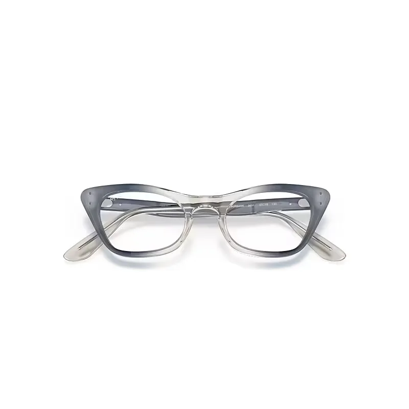 Miss Burbank Optics Eyeglasses Blue Frame Clear Lenses Polarized by Ray-Ban