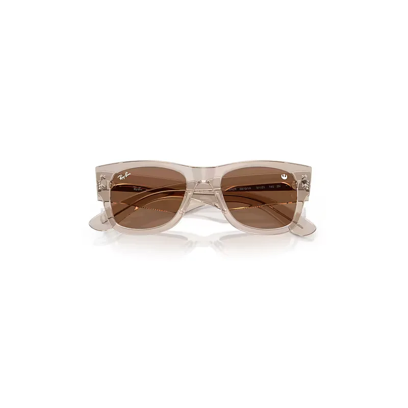Ray-Ban Star Wars™ - the Rebel Alliance Mega Wayfarer Sunglasses Transparent Light Brown Frame Brown Lenses by Ray-Ban