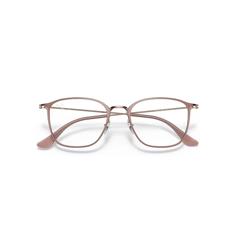 Rb6466 Optics Eyeglasses Light Brown Frame Clear Lenses by Ray-Ban