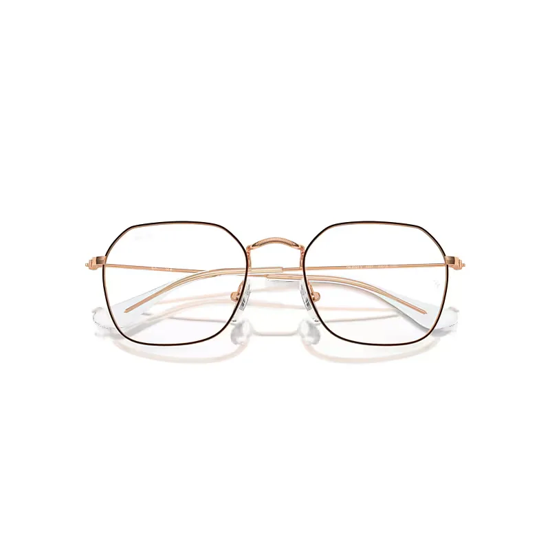 Rb9594v Optics Eyeglasses Rose Gold Frame Clear Lenses Polarized by Ray-Ban