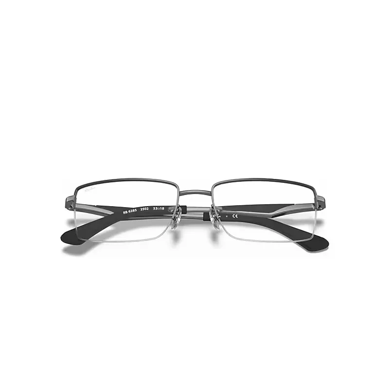 Rb6285 Optics Eyeglasses Gunmetal Frame Clear Lenses Polarized by Ray-Ban