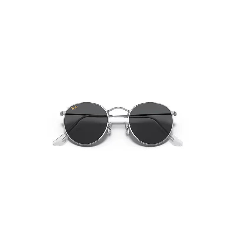 Round Metal Legend Gold Sunglasses Silver Frame Grey Lenses by Ray-Ban