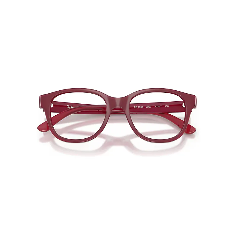 Rb1950 Optics Everflex Eyeglasses Fucsia on Transparent Fucsia Frame Clear Lenses Polarized by Ray-Ban
