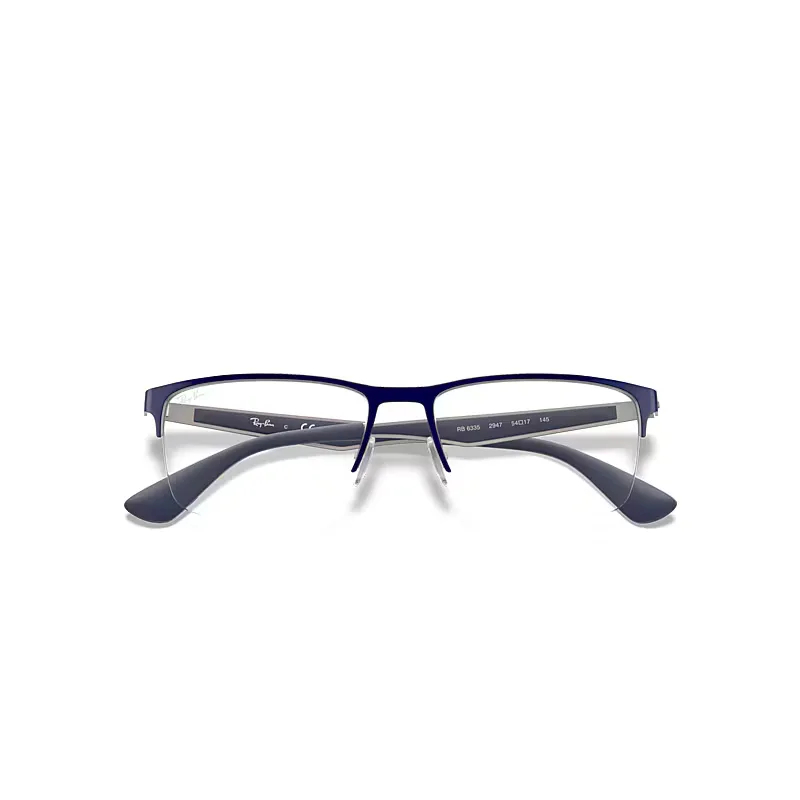 Rb6335 Optics Eyeglasses Blue Frame Clear Lenses Polarized by Ray-Ban