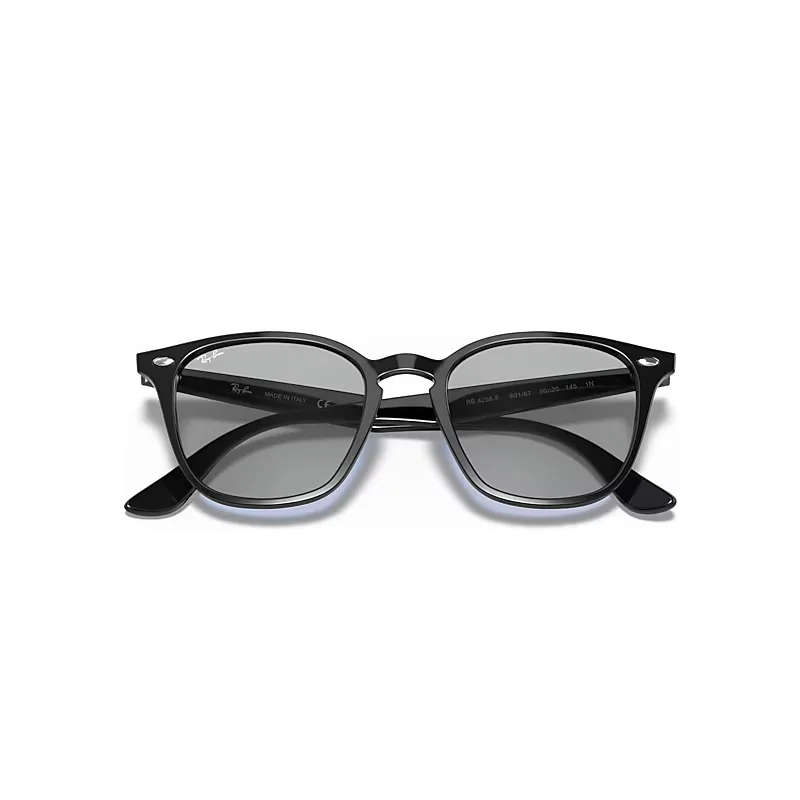 Rb4258 Sunglasses Shiny Black Frame Grey Lenses by Ray-Ban
