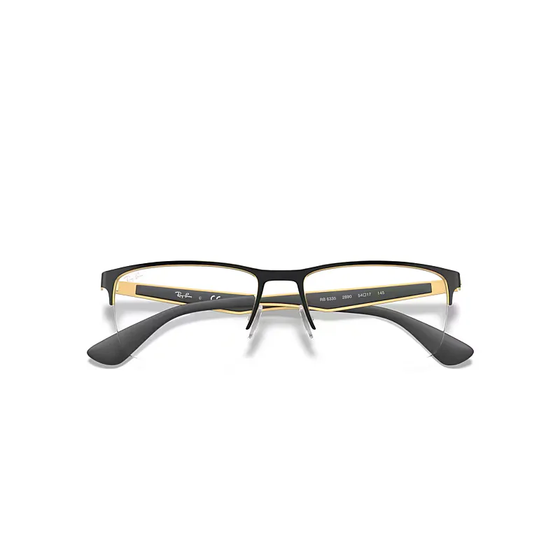 Rb6335 Optics Eyeglasses Gold Frame Clear Lenses Polarized by Ray-Ban