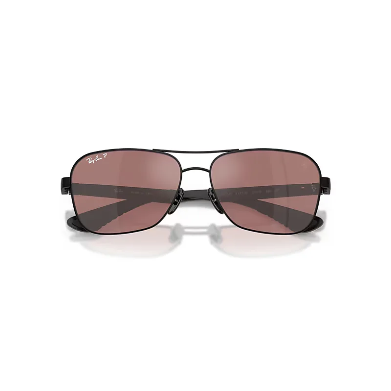 Rb8336m Scuderia Ferrari Collection Polarized+ Lenses Sunglasses Dark Carbon Frame Violet Lenses Polarized by Ray-Ban