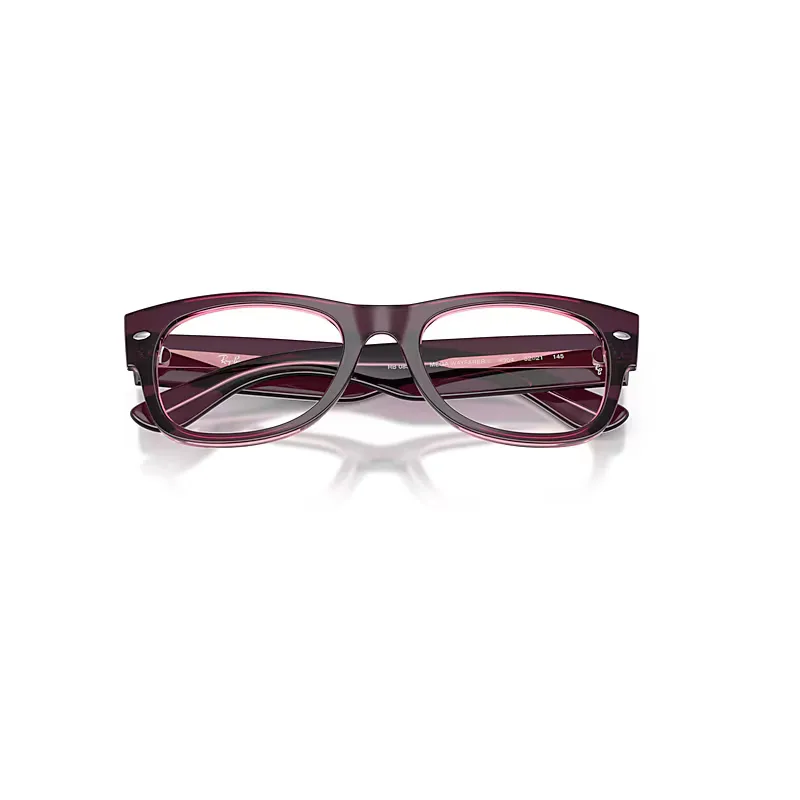 Mega Wayfarer II Optics Eyeglasses Violet & Pink Frame Clear Lenses Polarized