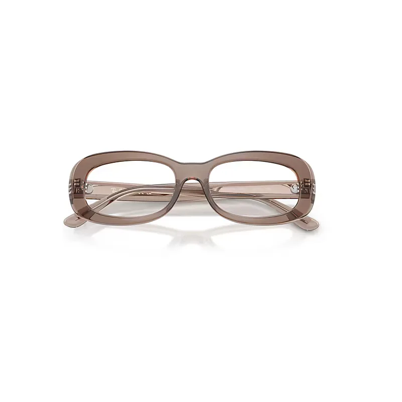 Rb2221v Optics Eyeglasses Transparent Beige Frame Clear Lenses Polarized