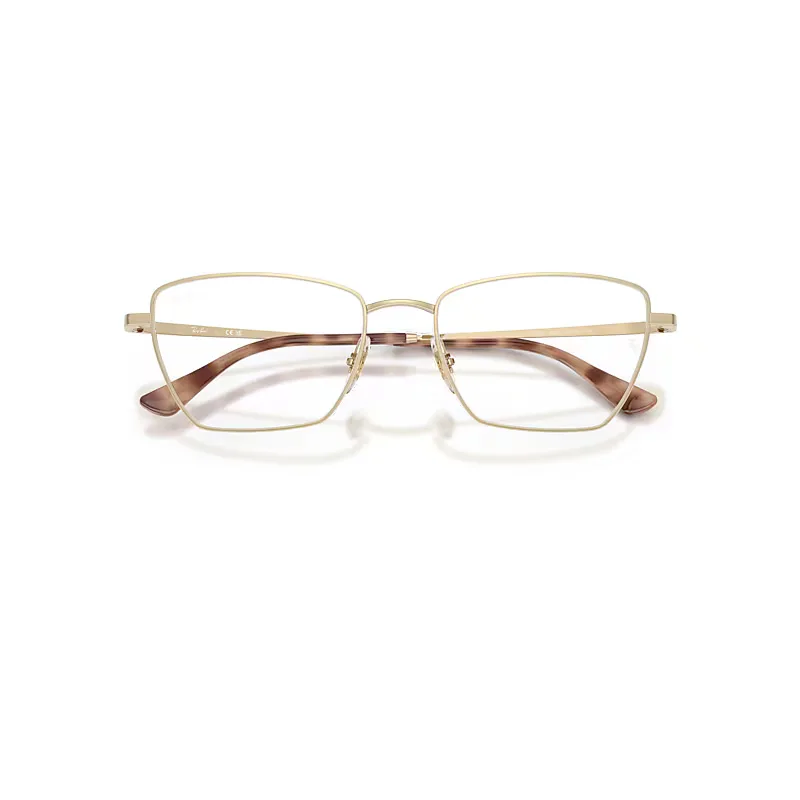Drea Optics Bio-Based Eyeglasses Pale Gold Frame Clear Lenses Polarized by Ray-Ban