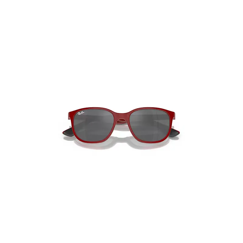 Rb9078s Bio-Based Sunglasses Red on Black Frame Silver Lenses by Ray-Ban