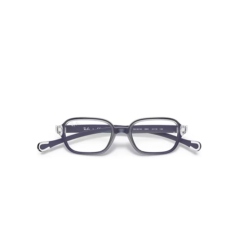 Rb9074 Optics Eyeglasses Transparent on Blue Frame Clear Lenses Polarized by Ray-Ban