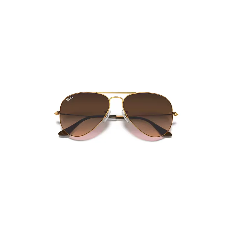 Aviator Gradient Sunglasses Pink Lenses by Ray-Ban