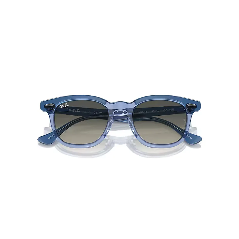 Rb9098s Sunglasses Top Violet on Transparent Violet Frame Grey Lenses by Ray-Ban