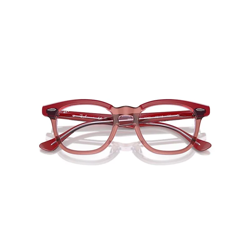 Rb9098v Optics Eyeglasses Top Red & Orange & Light Purple Frame Clear Lenses Polarized by Ray-Ban