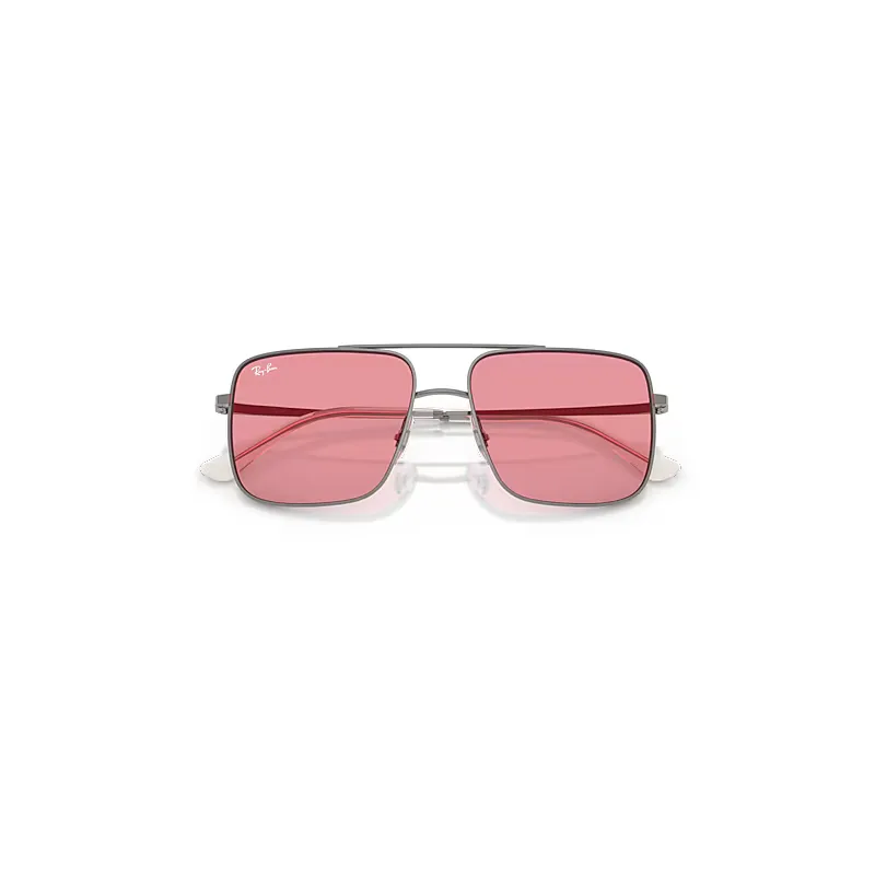 Ari Bio-Based Sunglasses Gunmetal Frame Pink Lenses by Ray-Ban