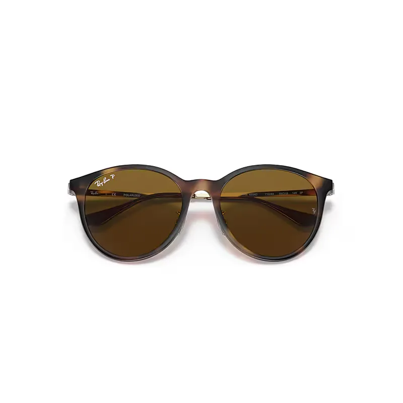 Rb4334d Sunglasses Gold Frame Brown Lenses Polarized by Ray-Ban