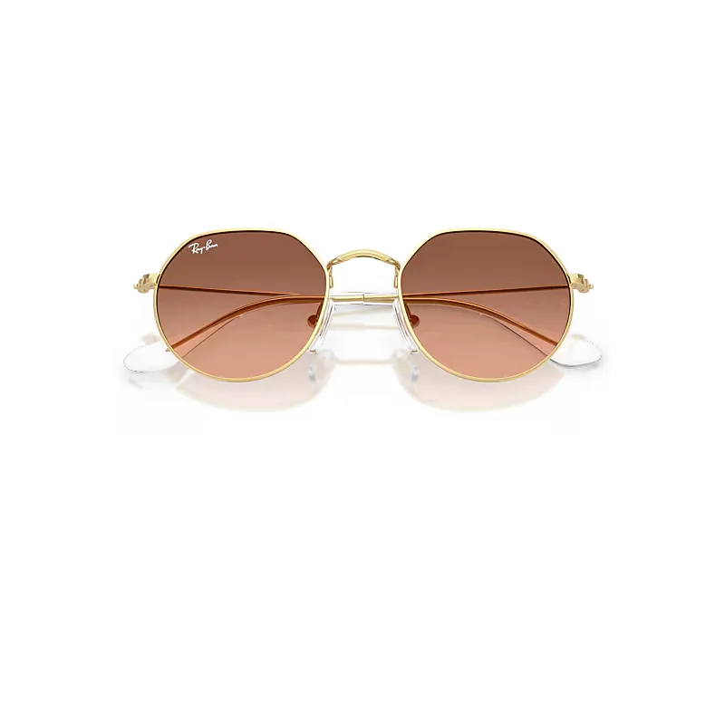 Jack Sunglasses Arista Gold Frame Pink Lenses by Ray-Ban