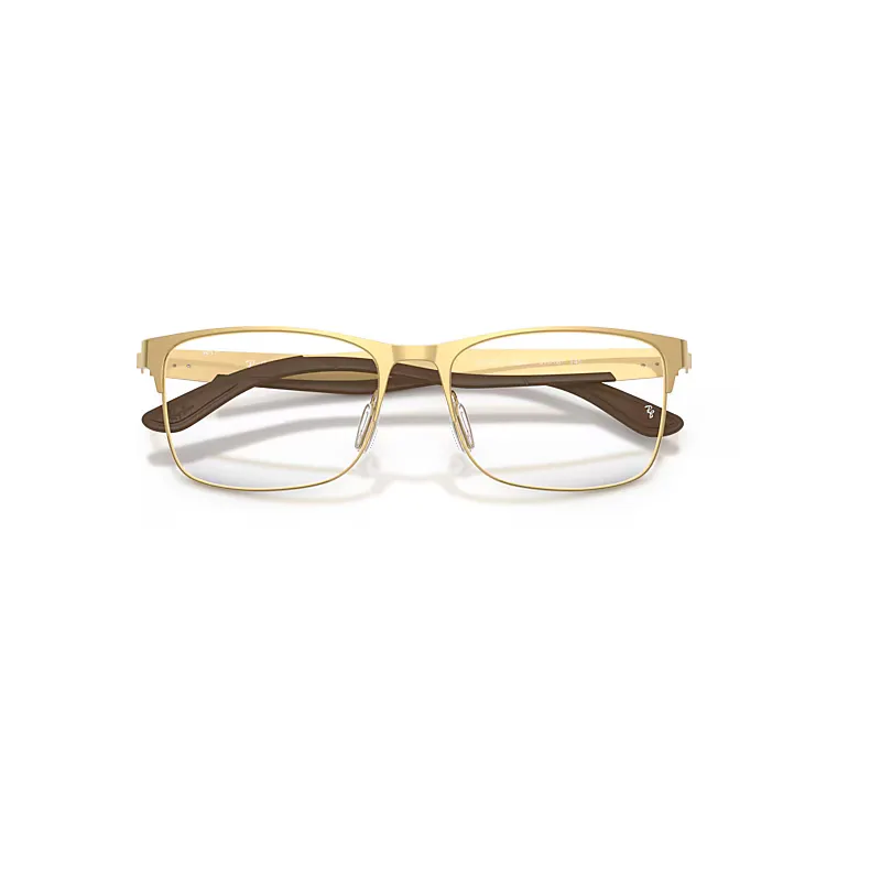 Rb7550 Optics Eyeglasses Arista Gold Frame Clear Lenses Polarized