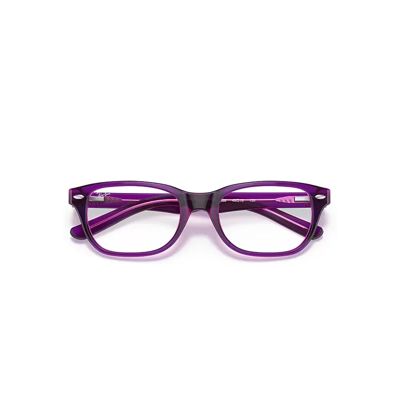 Rb1555 Optics Eyeglasses Violet on Fuxia Fluo Frame Clear Lenses Polarized by Ray-Ban