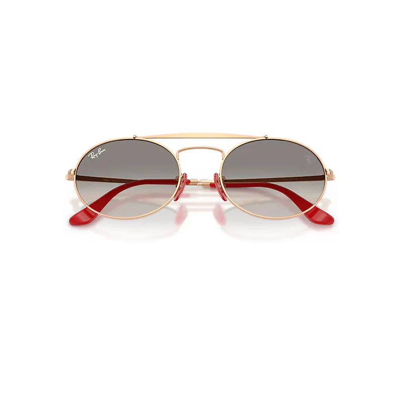 Rb3775m Scuderia Ferrari Collection Sunglasses Rose Gold Frame Grey Lenses by Ray-Ban