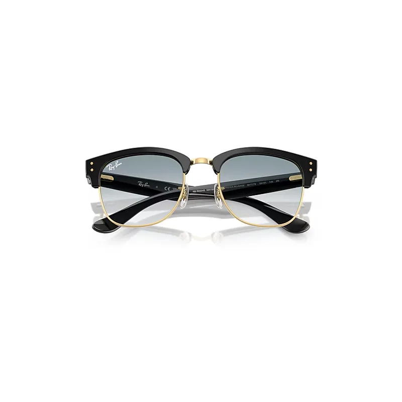 Clubmaster Reverse Sunglasses Black Frame Blue Lenses