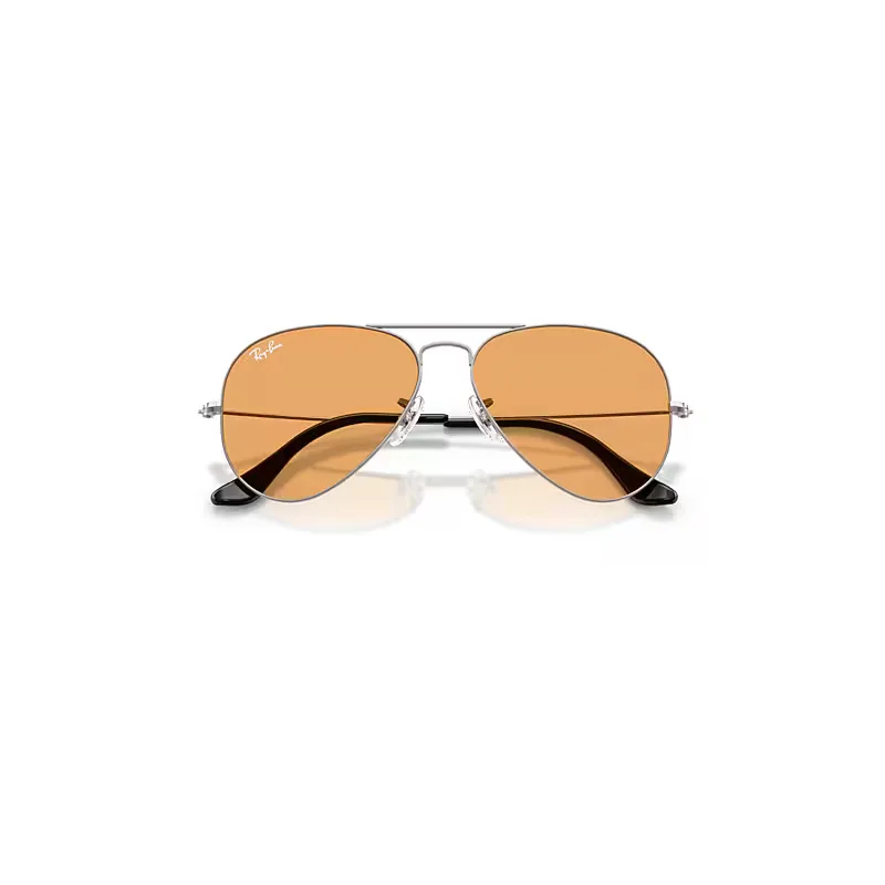 Aviator Classic Summer Capsule Sunglasses Gunmetal Frame Orange Lenses by Ray-Ban