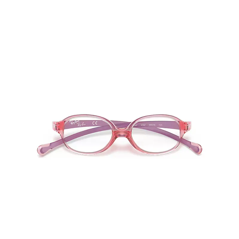 Rb1587 Optics Eyeglasses Light Red & Violet Frame Clear Lenses Polarized by Ray-Ban