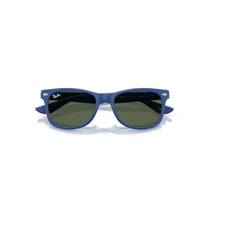 New Wayfarer Sunglasses Rubber Blue Frame Green Lenses by Ray-Ban