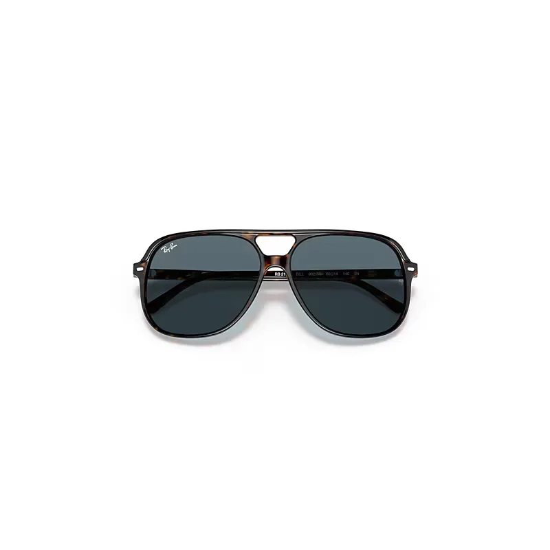 Bill Sunglasses Havana Frame Blue Lenses by Ray-Ban