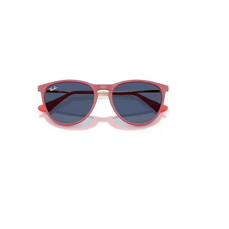 Erika Sunglasses Rose Gold Frame Green Lenses by Ray-Ban