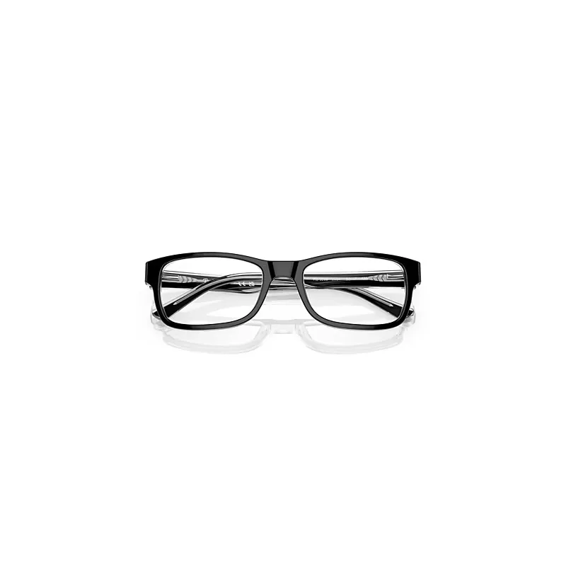 Rb5268 Optics Eyeglasses Black on Transparent Frame Clear Lenses Polarized by Ray-Ban