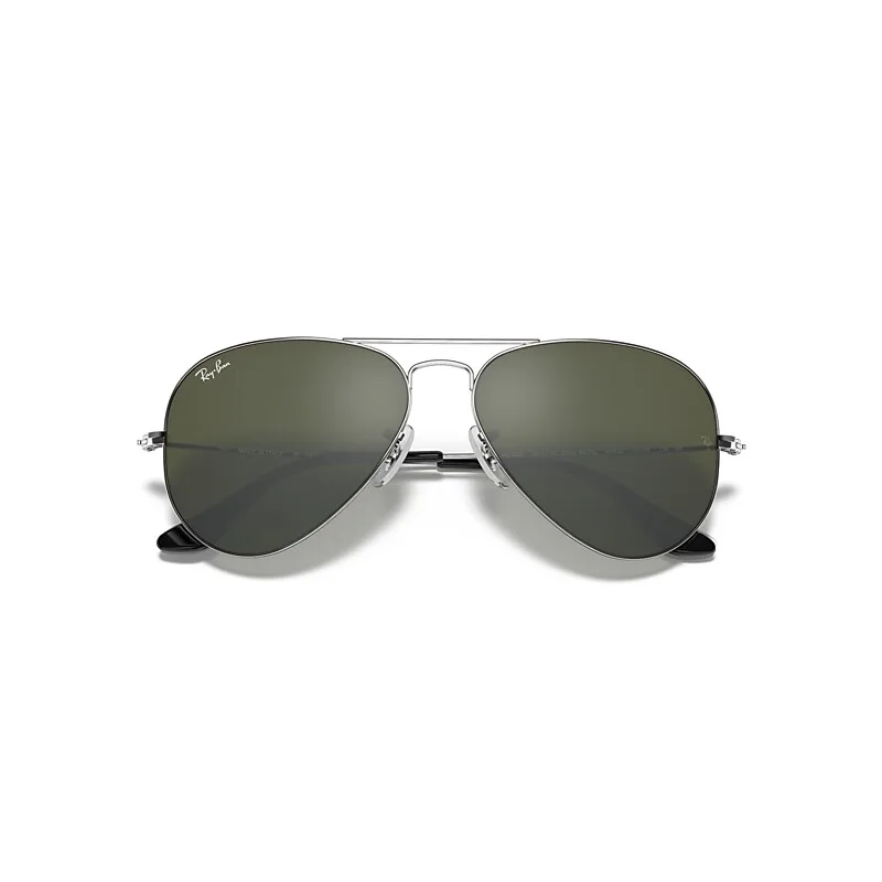 Aviator Mirror Sunglasses Grey Lenses by Ray-Ban