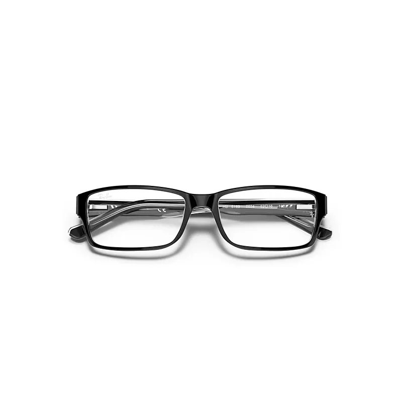 Rb5169 Optics Eyeglasses Black Frame Clear Lenses by Ray-Ban