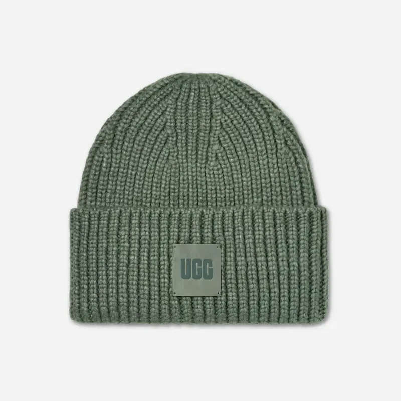 Chunky Rib Beanie Polyester Blend by UGG