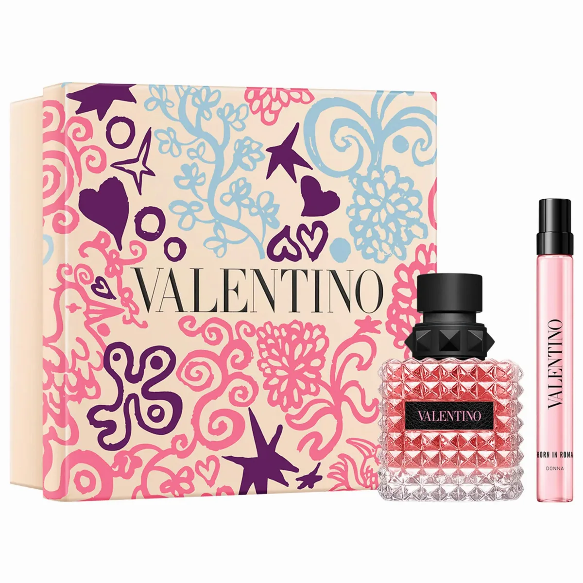 Donna Born in Roma Eau De Parfum Mother's Day Fragrance Gift Set with Travel Spray by Valentino