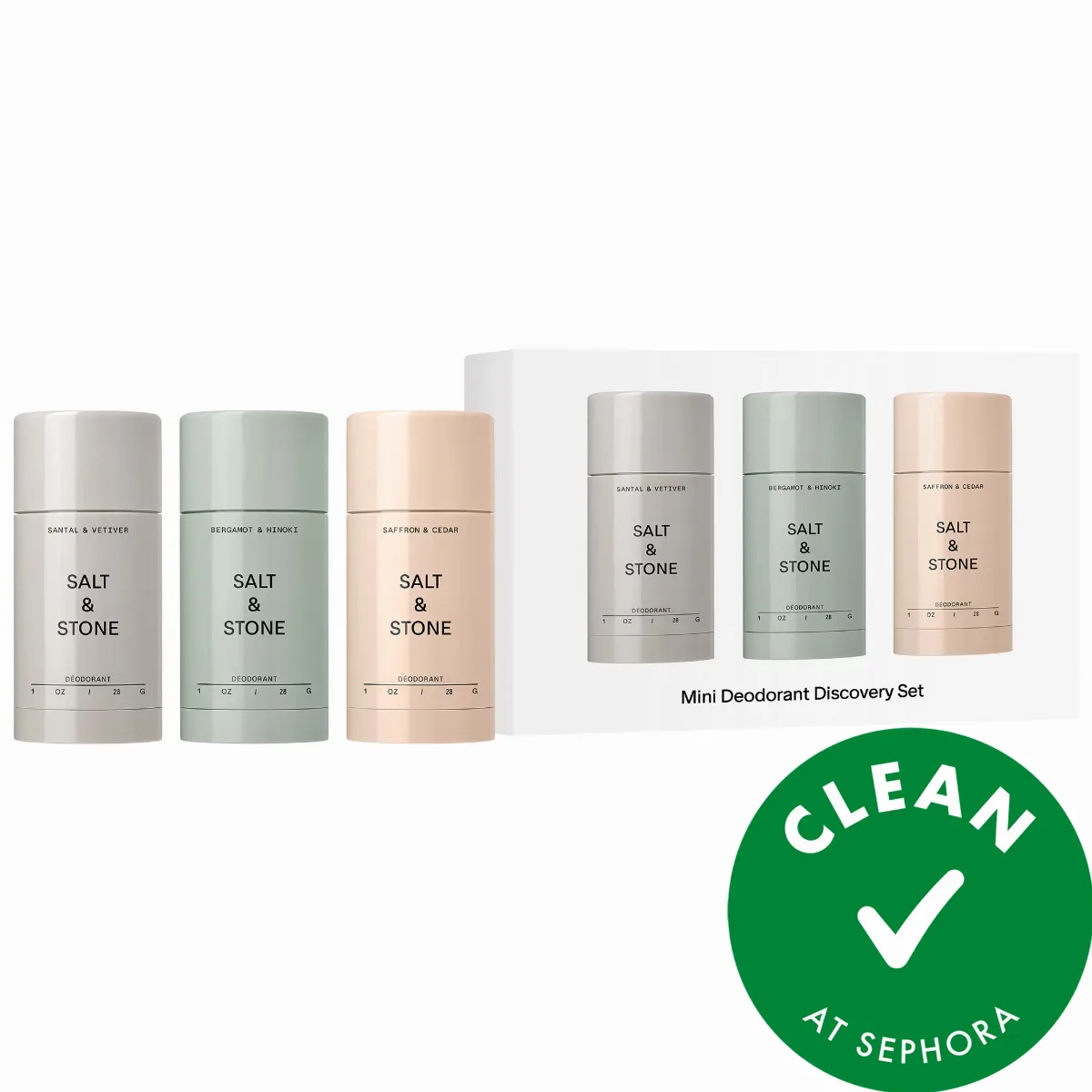Mini Deodorant Discovery Gift Set by Salt & Stone