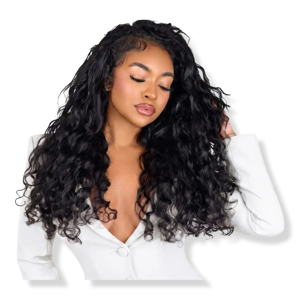 Island Wave Loose Wave Curly Human Hair Wefts Extensions by True + Pure Texture