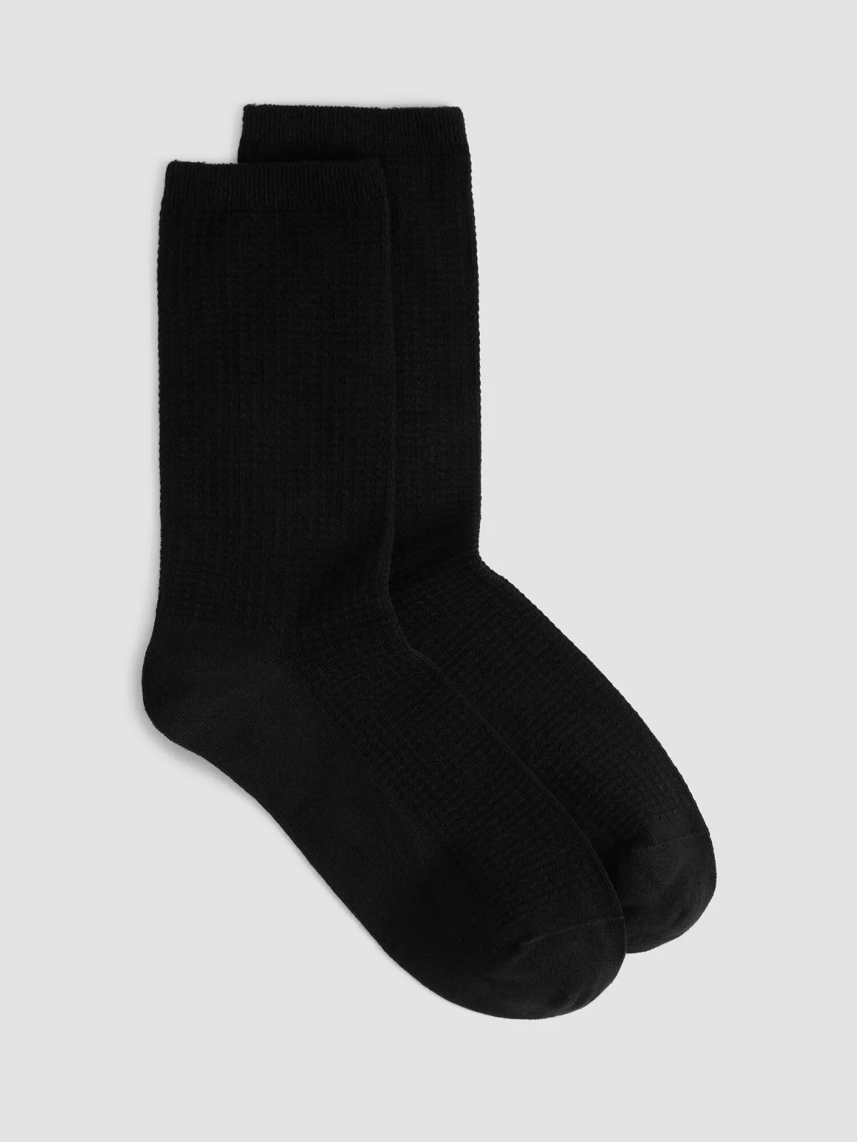 Cotton Waffle Blend Crew Sock by EILEEN FISHER